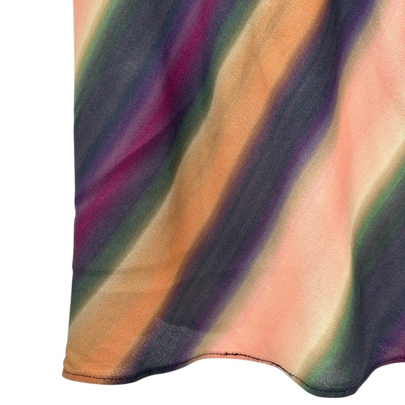 NWT DISSH Lulu Ombre Purple Green Orange Spaghetti Strap Slip On Maxi Dress - Picture 9 of 13